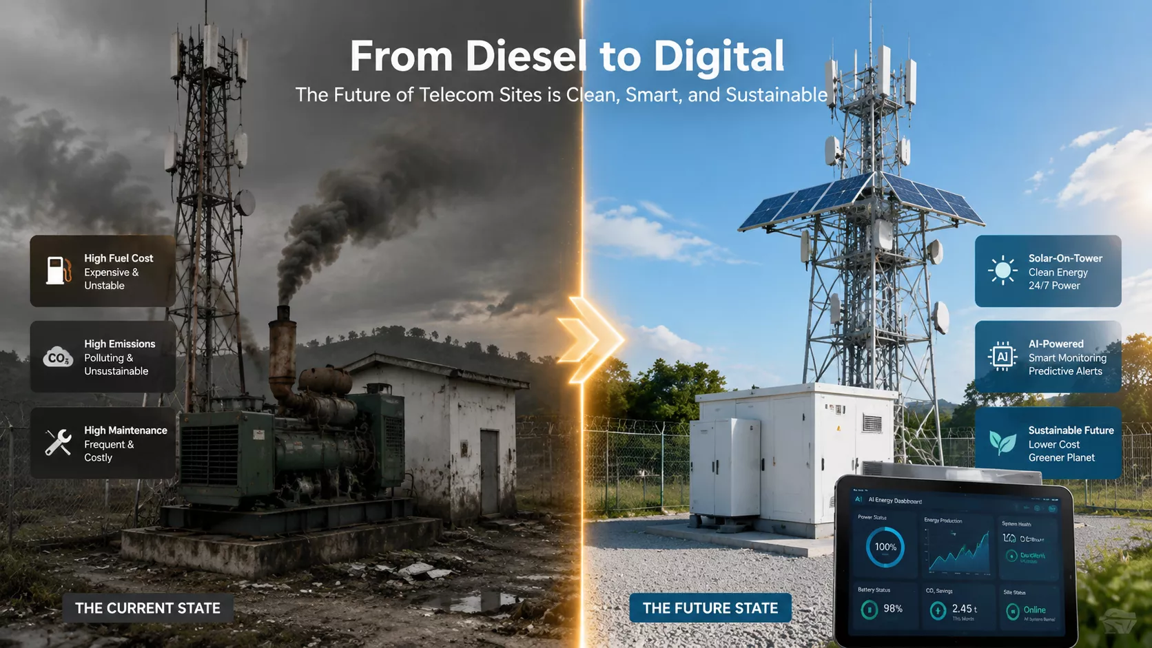 A Futuristic Plan for Telecom Service Companies Using Solar Solutions